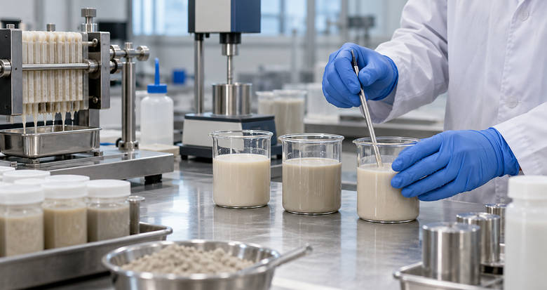 Generic oil drilling CMC qualification trial with matched drilling-fluid samples in a laboratory